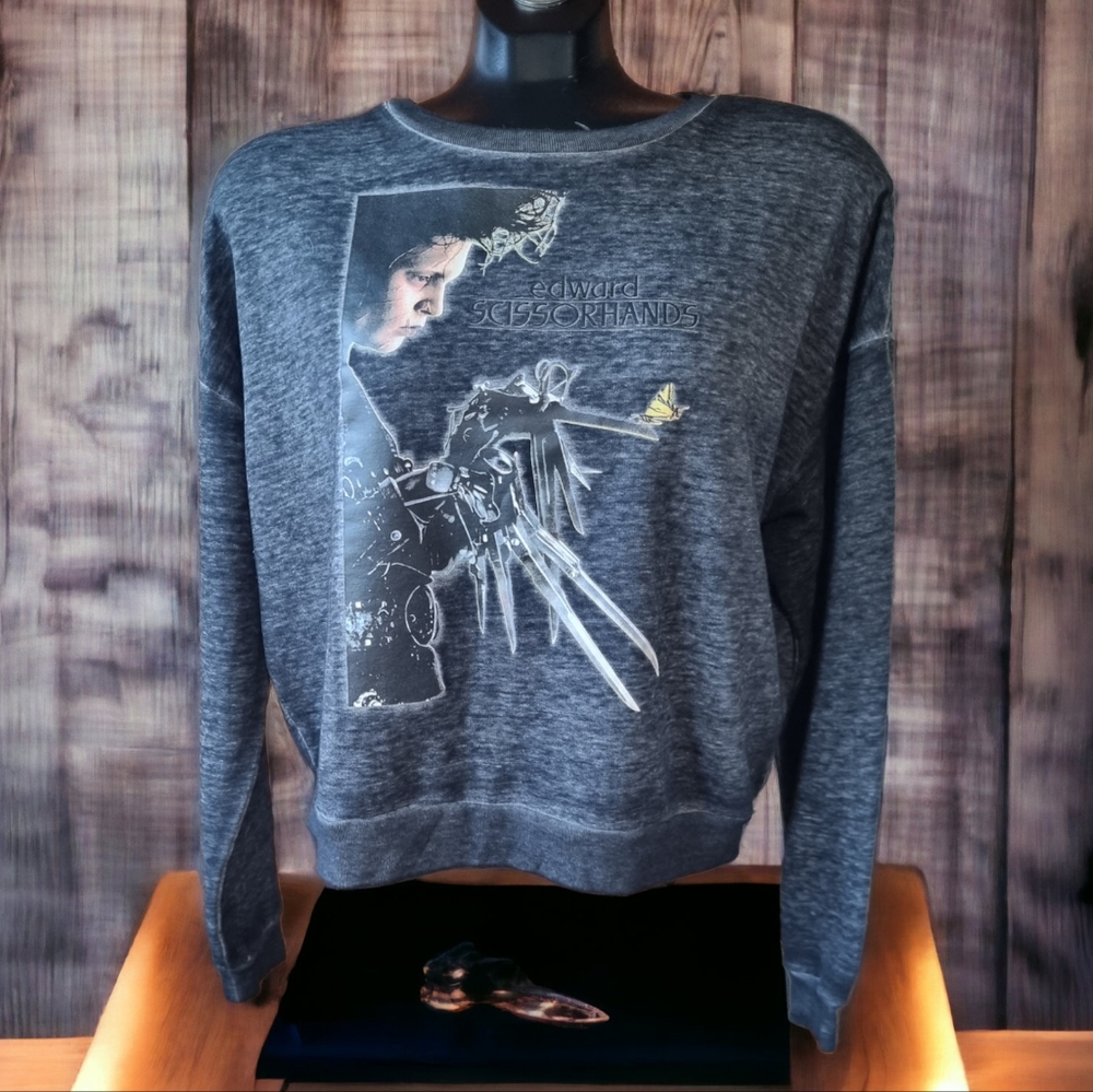 Edward Scissorhands Oversized Cropped Sweatshirt